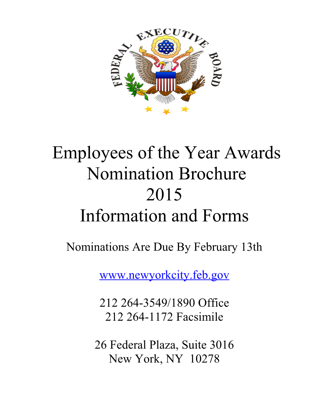 Employees of the Year Awards Nomination Brochure