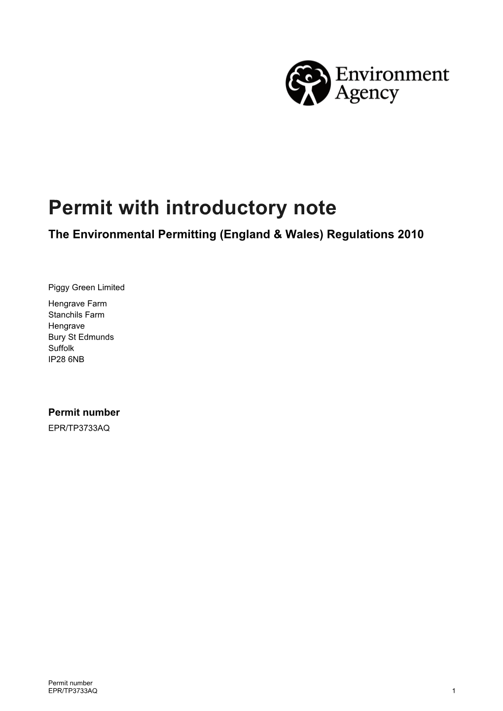 Permit with Introductory Note