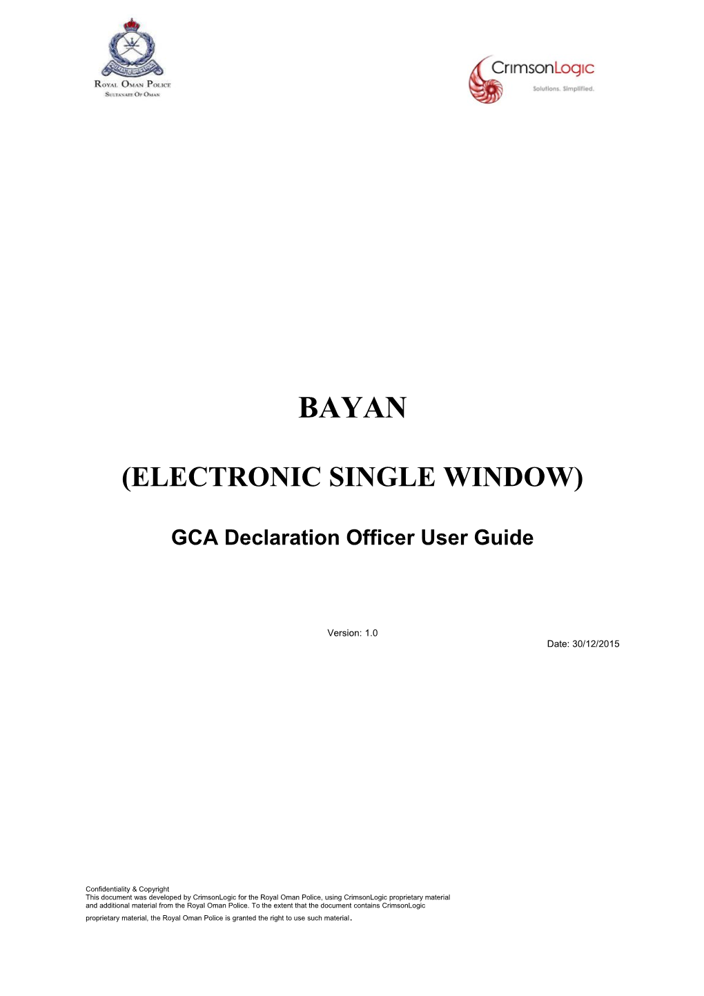 Electronic Single Window