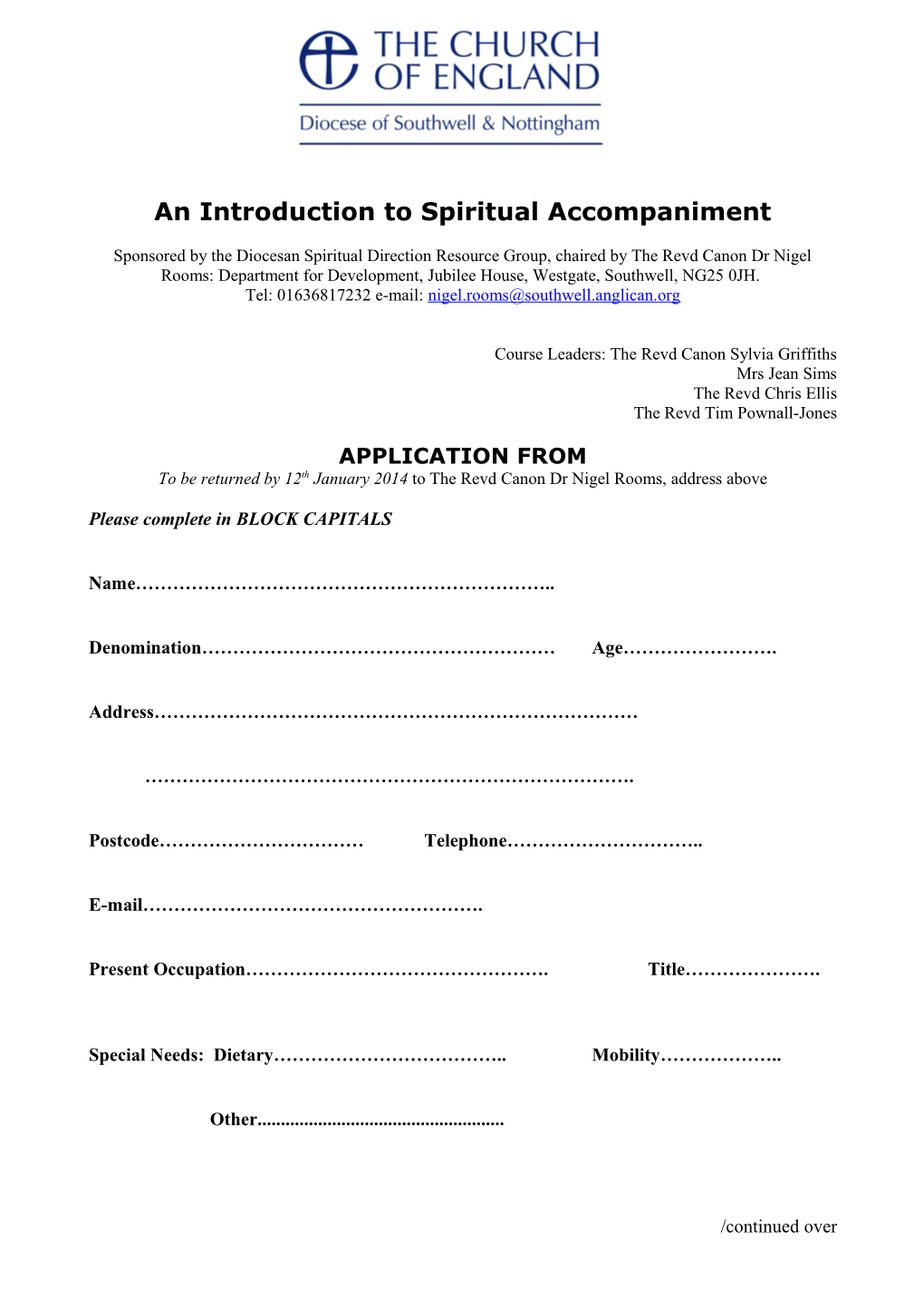 An Introduction to Spiritual Accompaniment