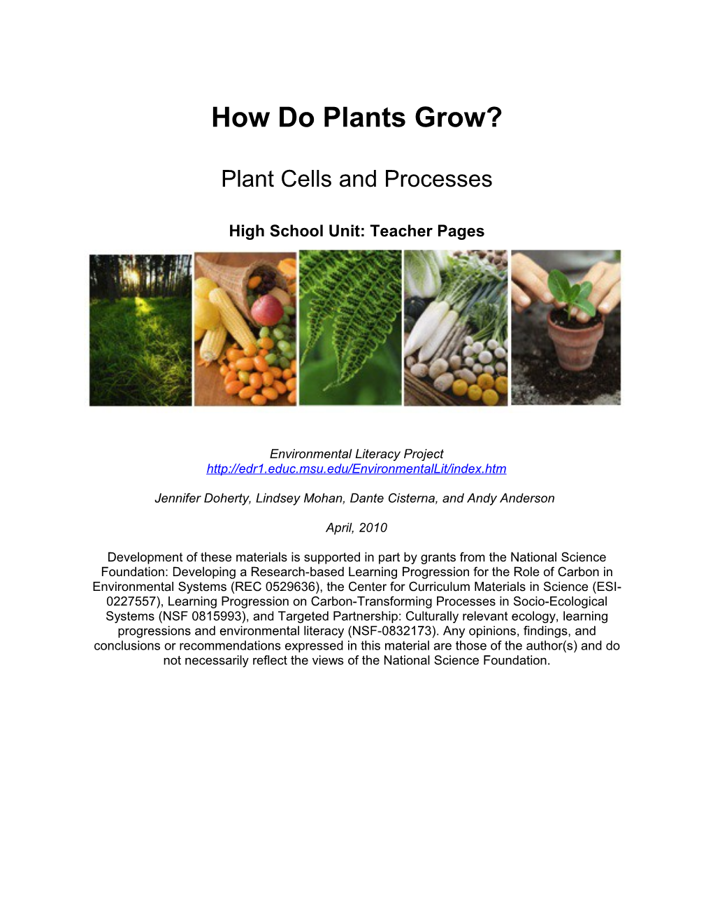 How Do Plants Grow