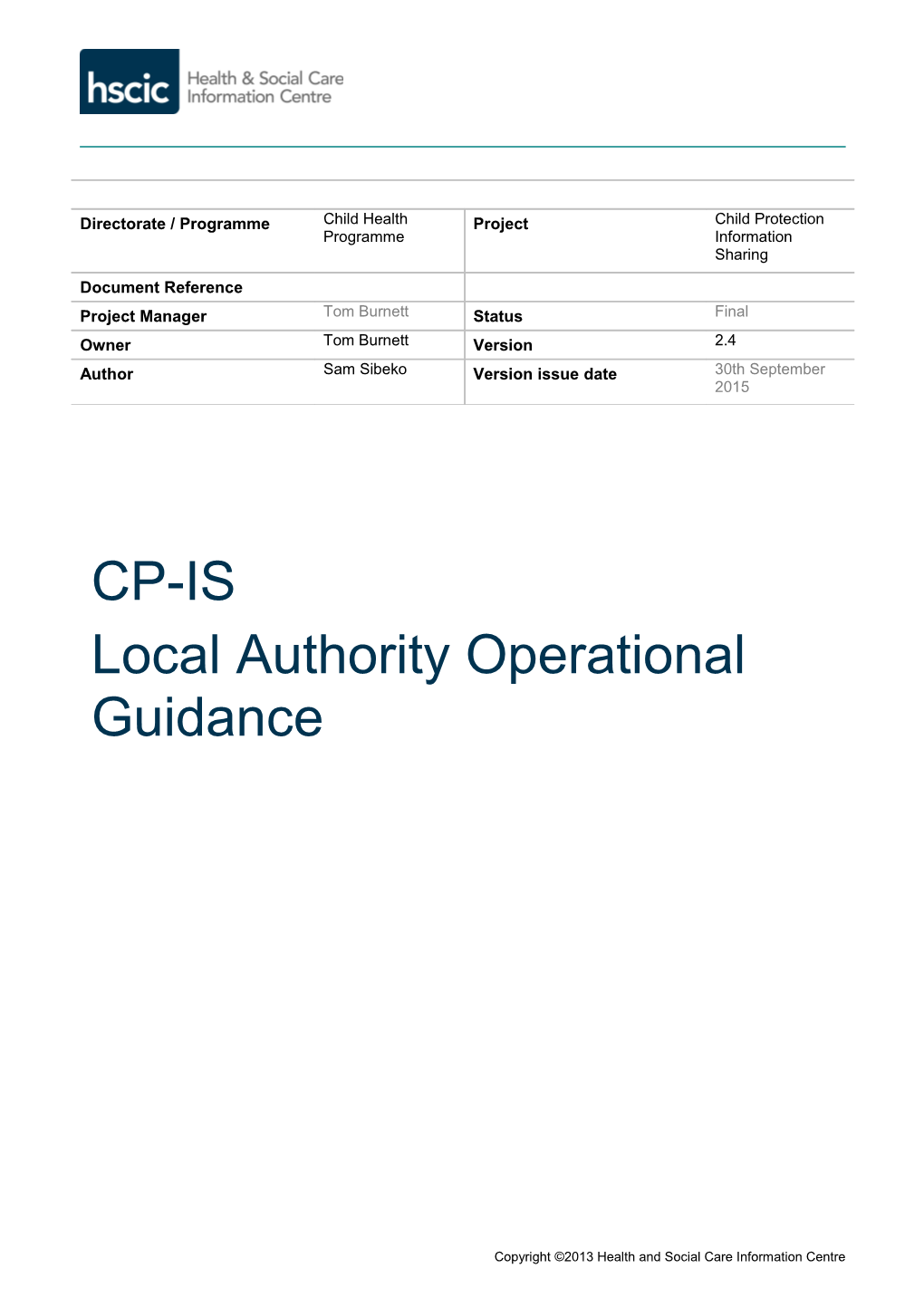 CP-IS Local Authority Guidance V0 8