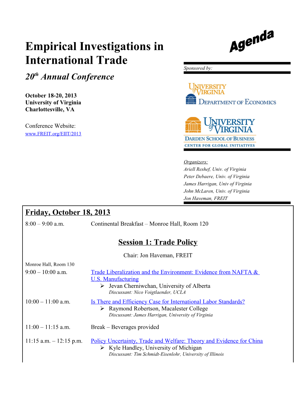 Empirical Investigations in International Trade s1