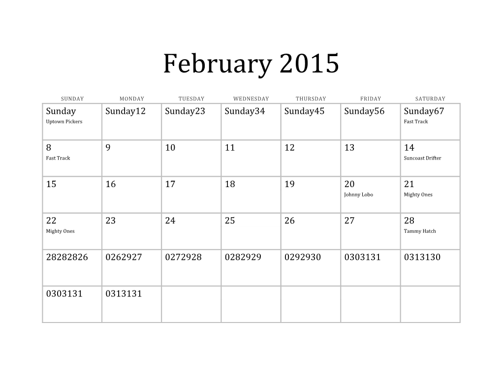 2012 12-Month Basic Calendar (Any Year) s1