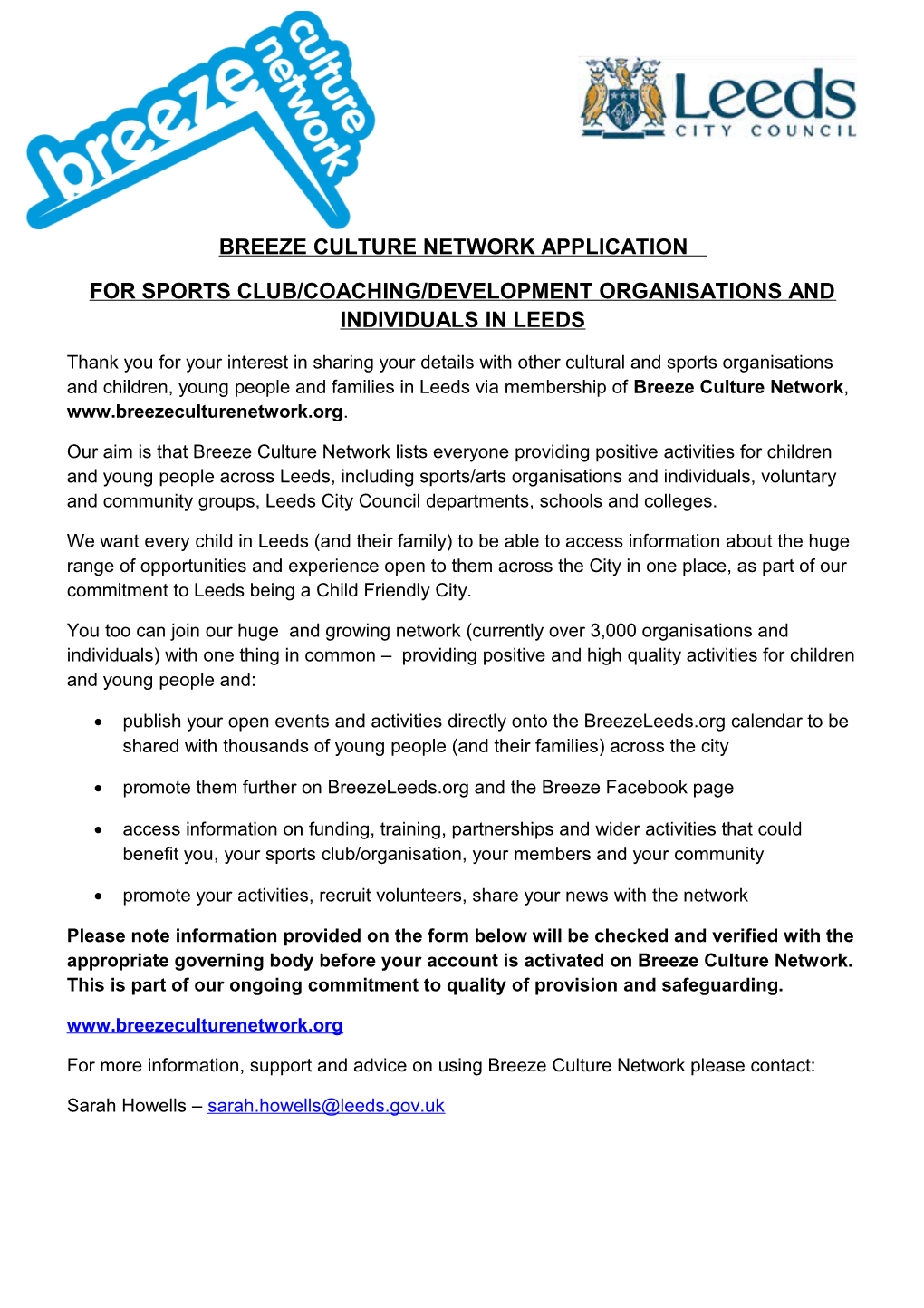 Breeze Culture Network Sports Club Application