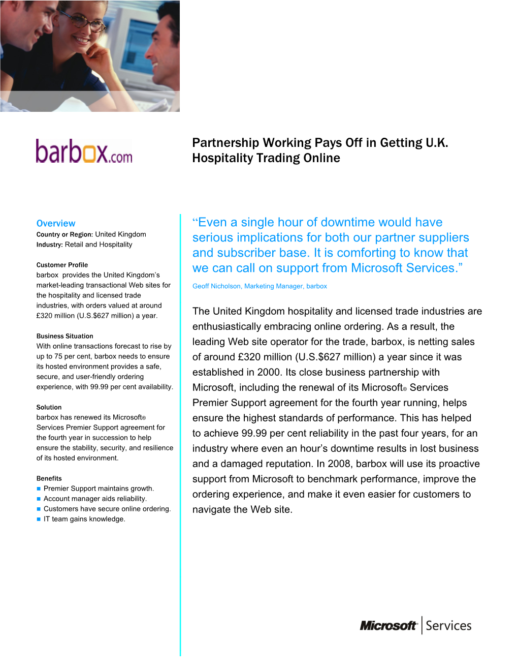 Writeimage CEP Partnership Working Pays Off in Getting U.K. Hospitality Trading Online