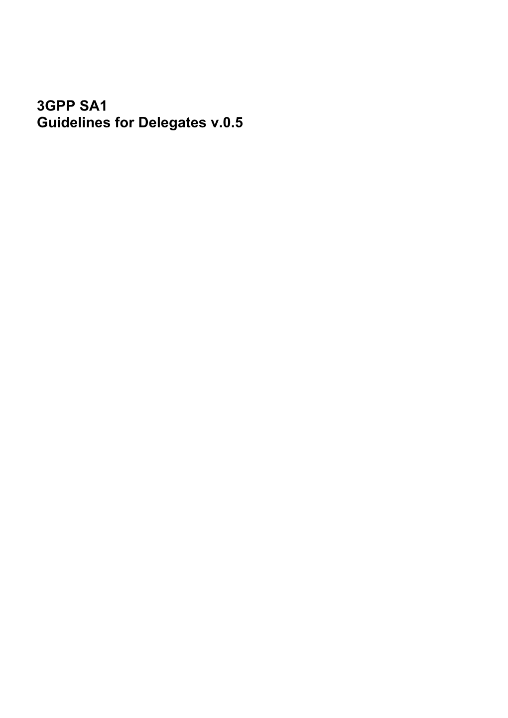 Guidelines for Delegates V.0.5