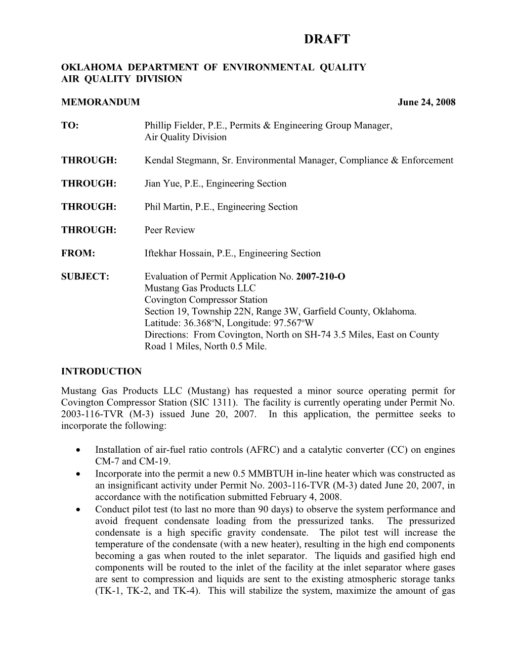 Oklahoma Department of Environmental Quality s22