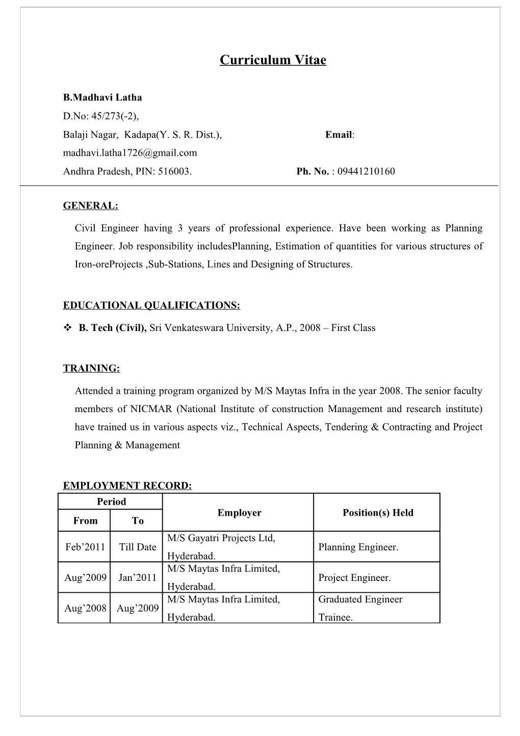 Curriculum Vitae s483