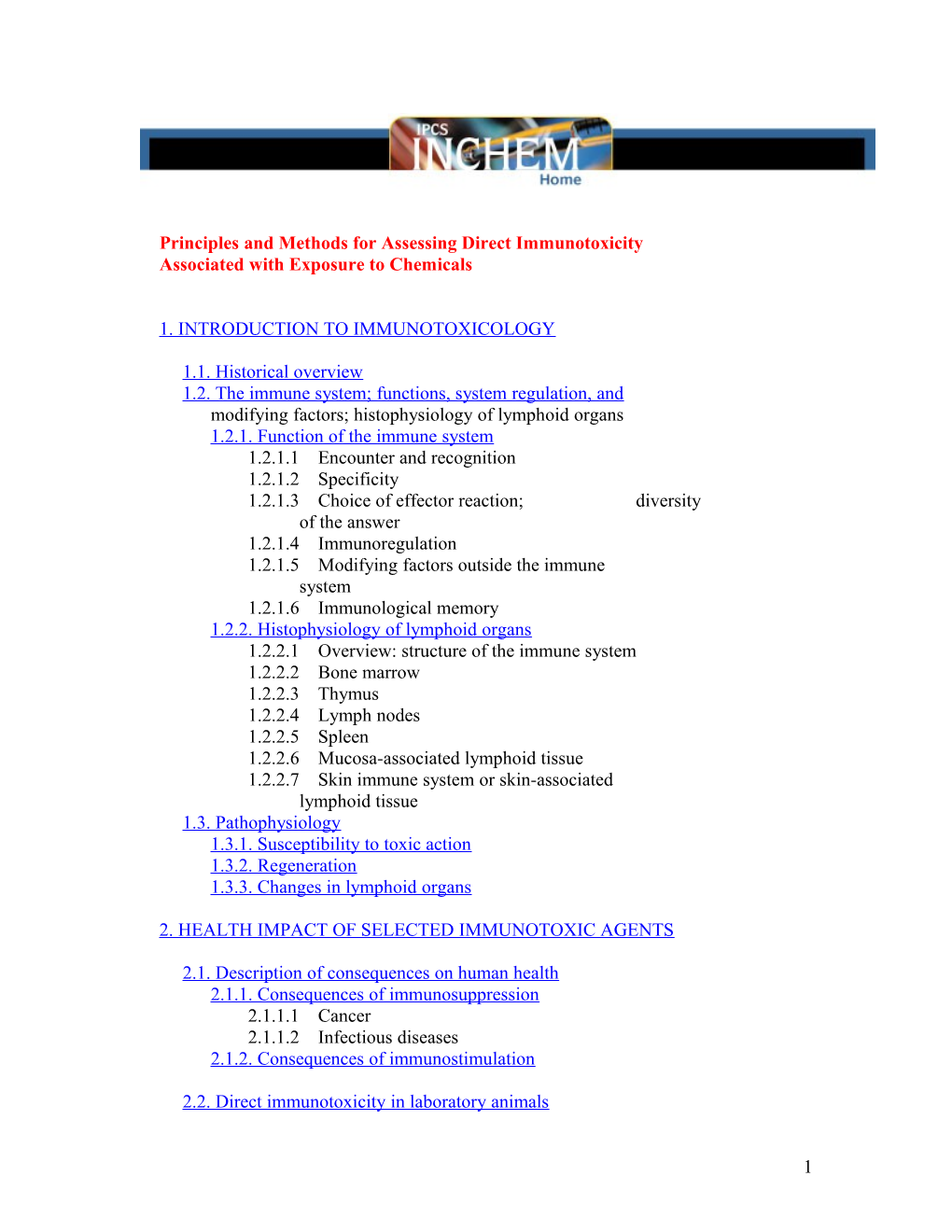 Principles and Methods for Assessing Direct Immunotoxicity