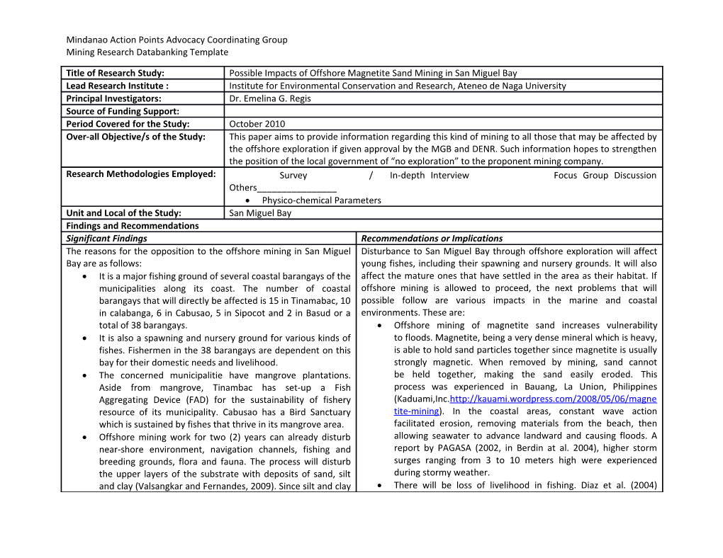 Mindanao Action Points Advocacy Coordinating Group s1