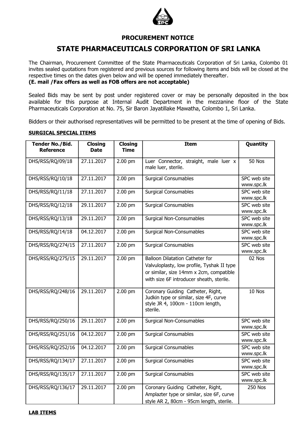 State Pharmaceuticals Corporation of Sri Lanka s10