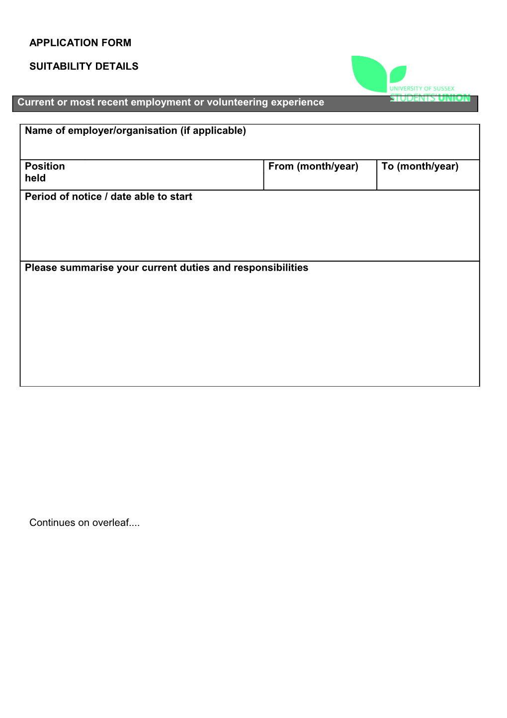 Application Form - Full 1415