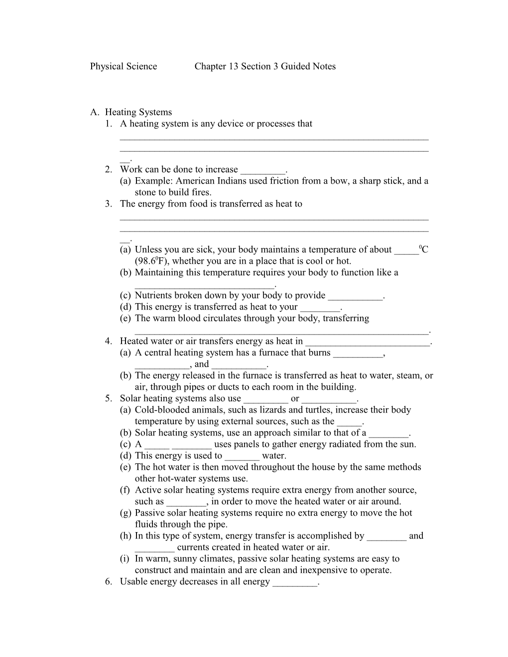 Physical Science Chapter 13 Section 3 Guided Notes