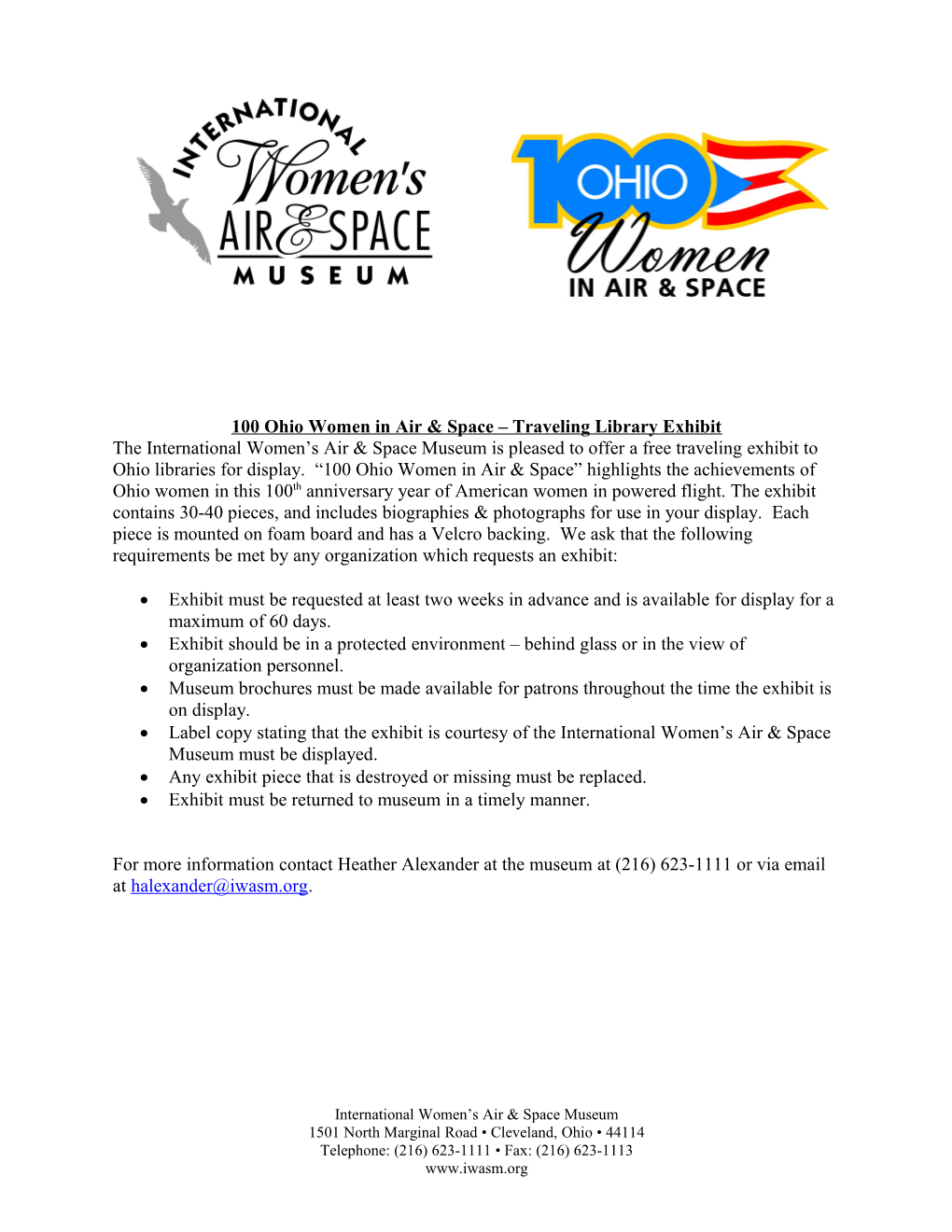 The International Women S Air & Space Museum Offers Free Traveling Exhibits to Libraries