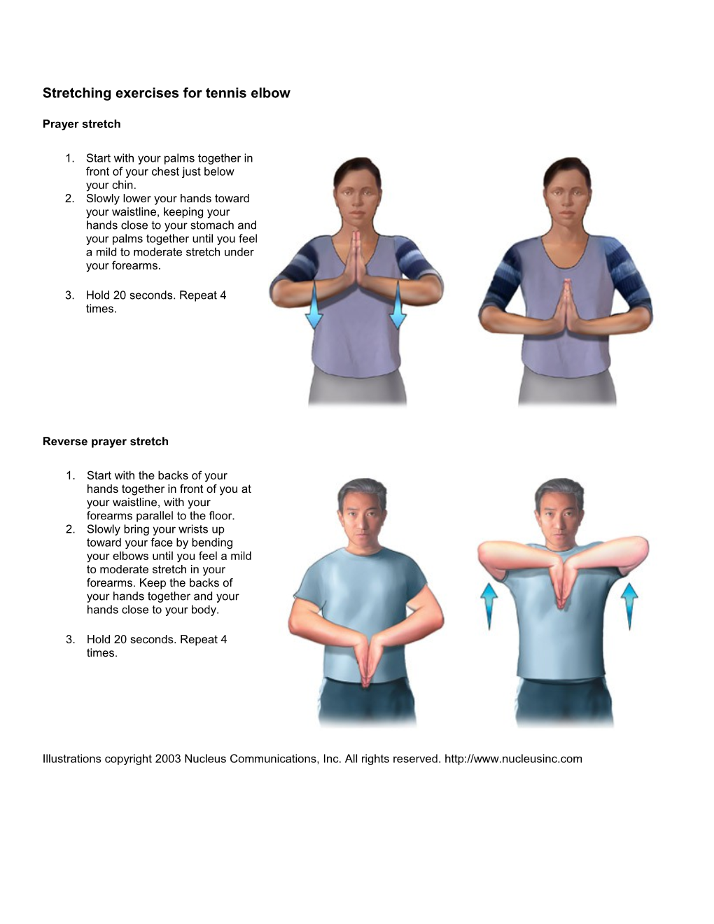 Stretching Exercises for Tennis Elbow