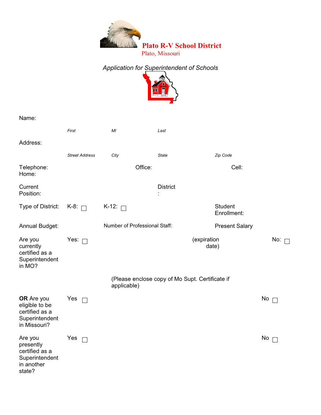 Educational Preparation - Beginning with Bachelor's Degree