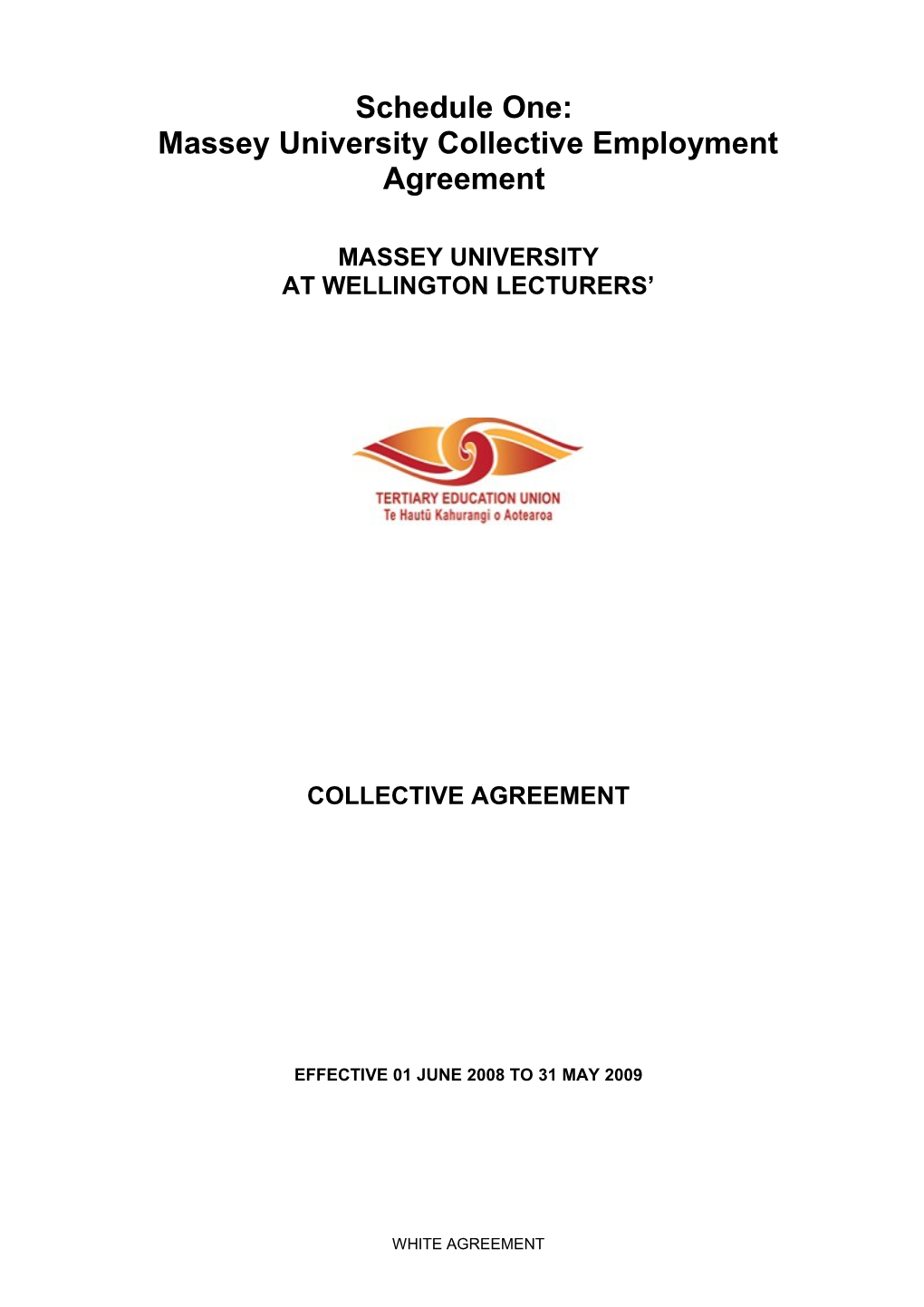 Massey University Collective Employment Agreement