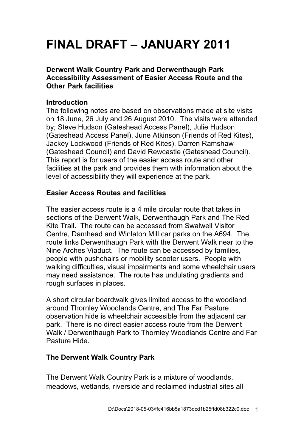 Derwent Walk Country Park and Derwenthaugh Park