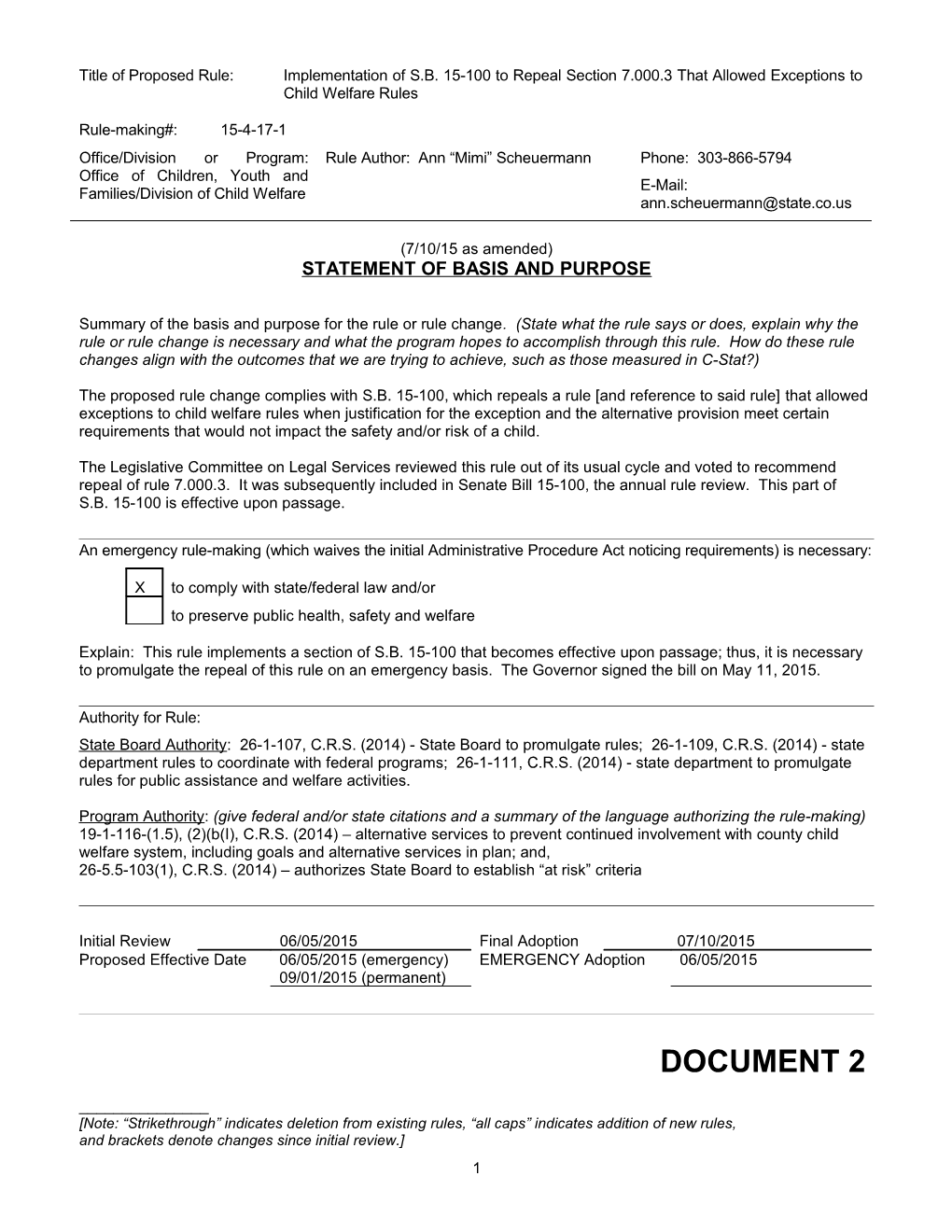 Rule-Making Standards and Procedures s32