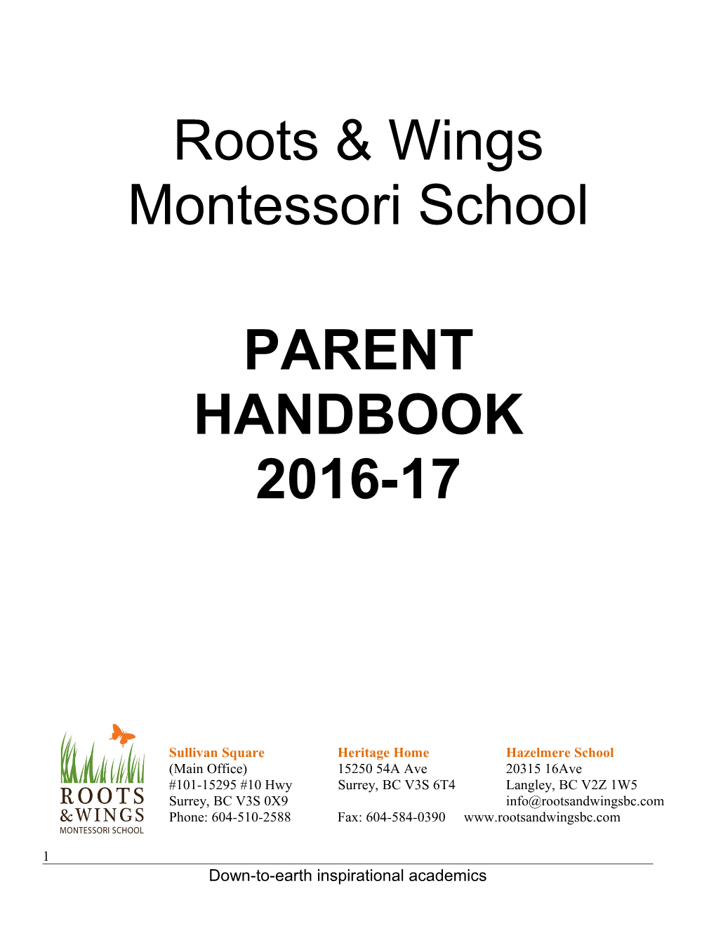 Roots & Wings Montessori Place