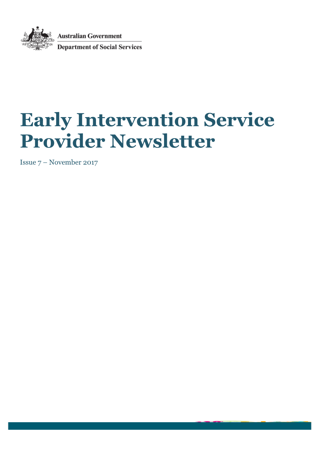 Early Intervention Service Provider Newsletter