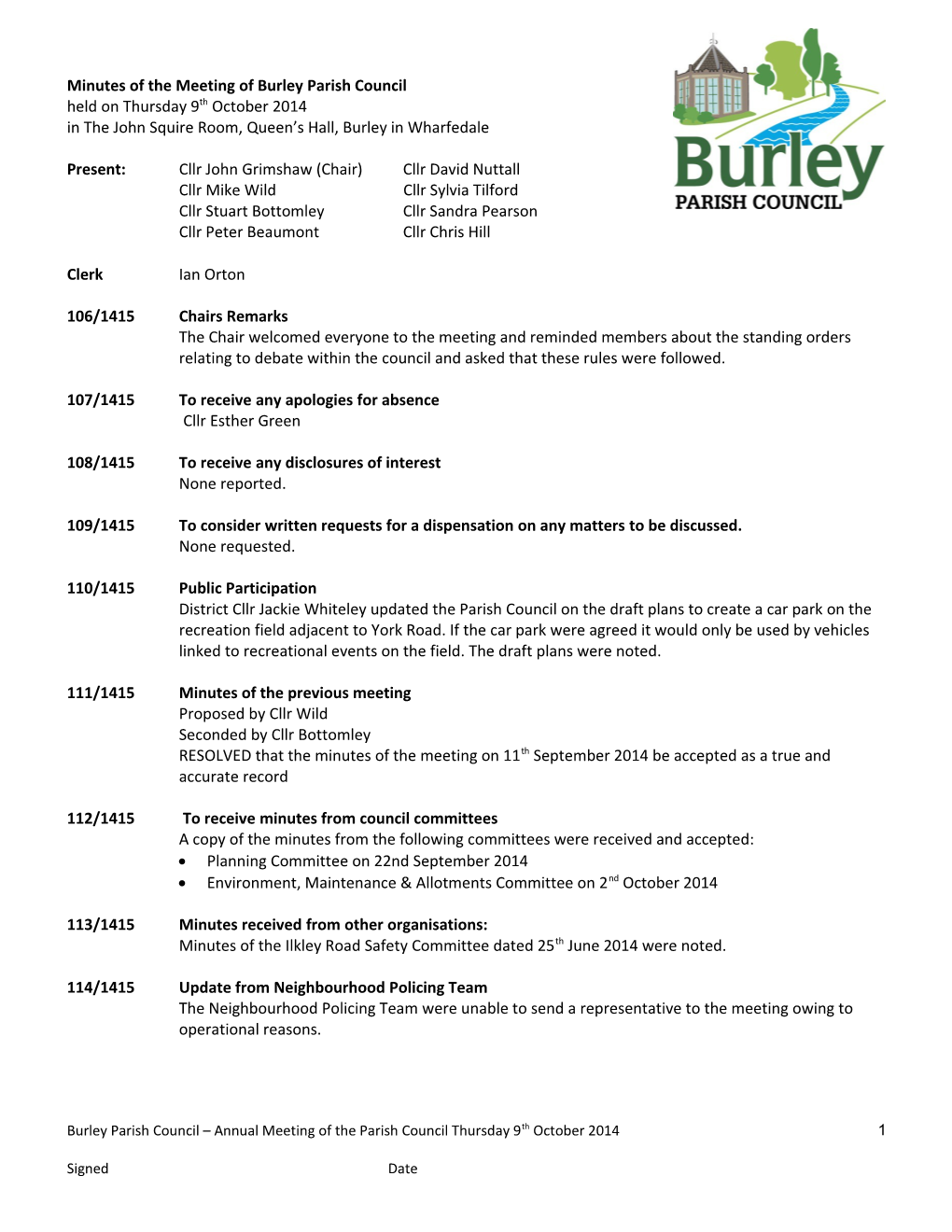 Burley Parish Council s1