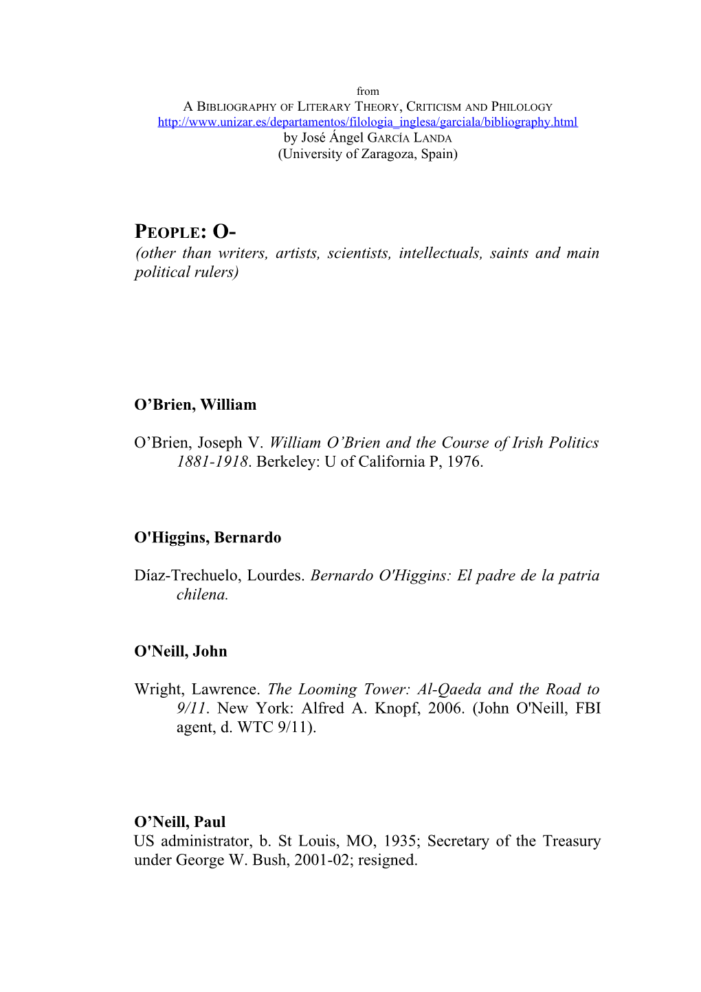 From a Bibliography of Literary Theory, Criticism and Philology (10Th Ed s1