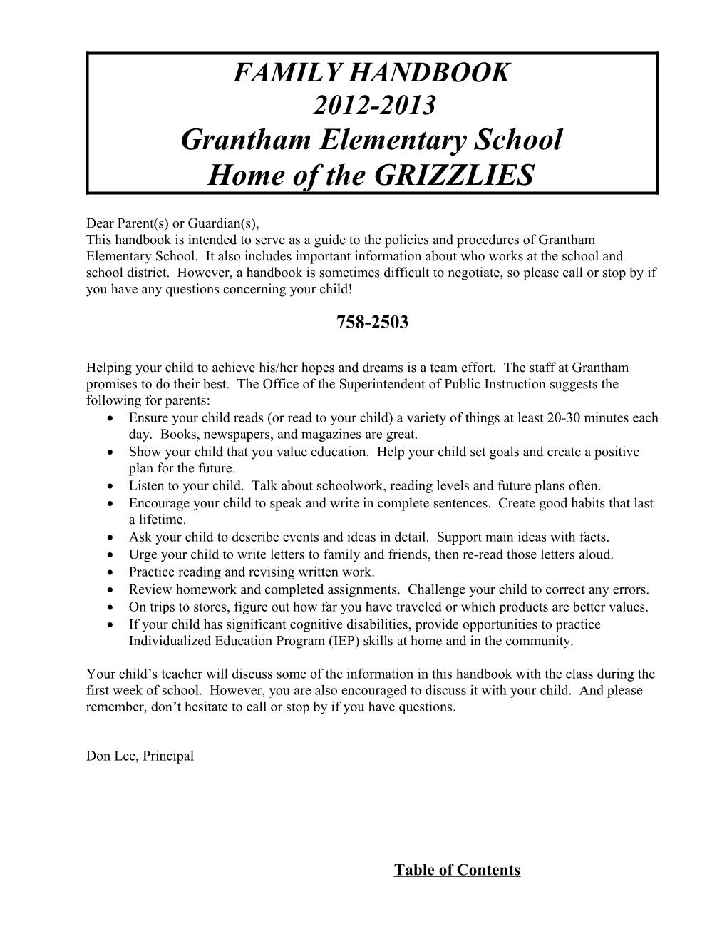 Grantham Elementary School