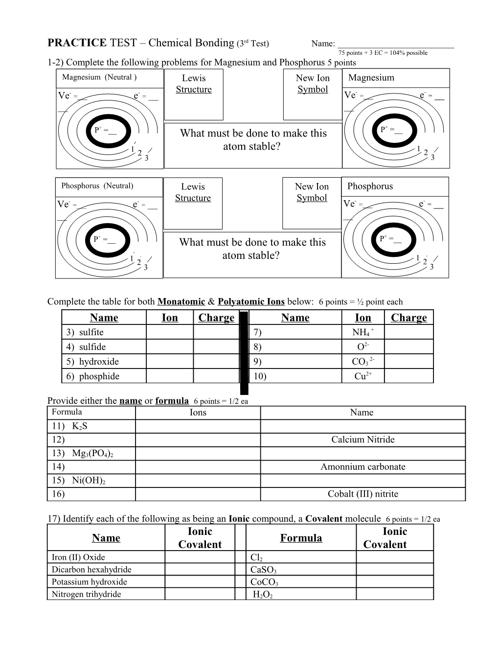 Match Each Item with the Correct Statement Below s1