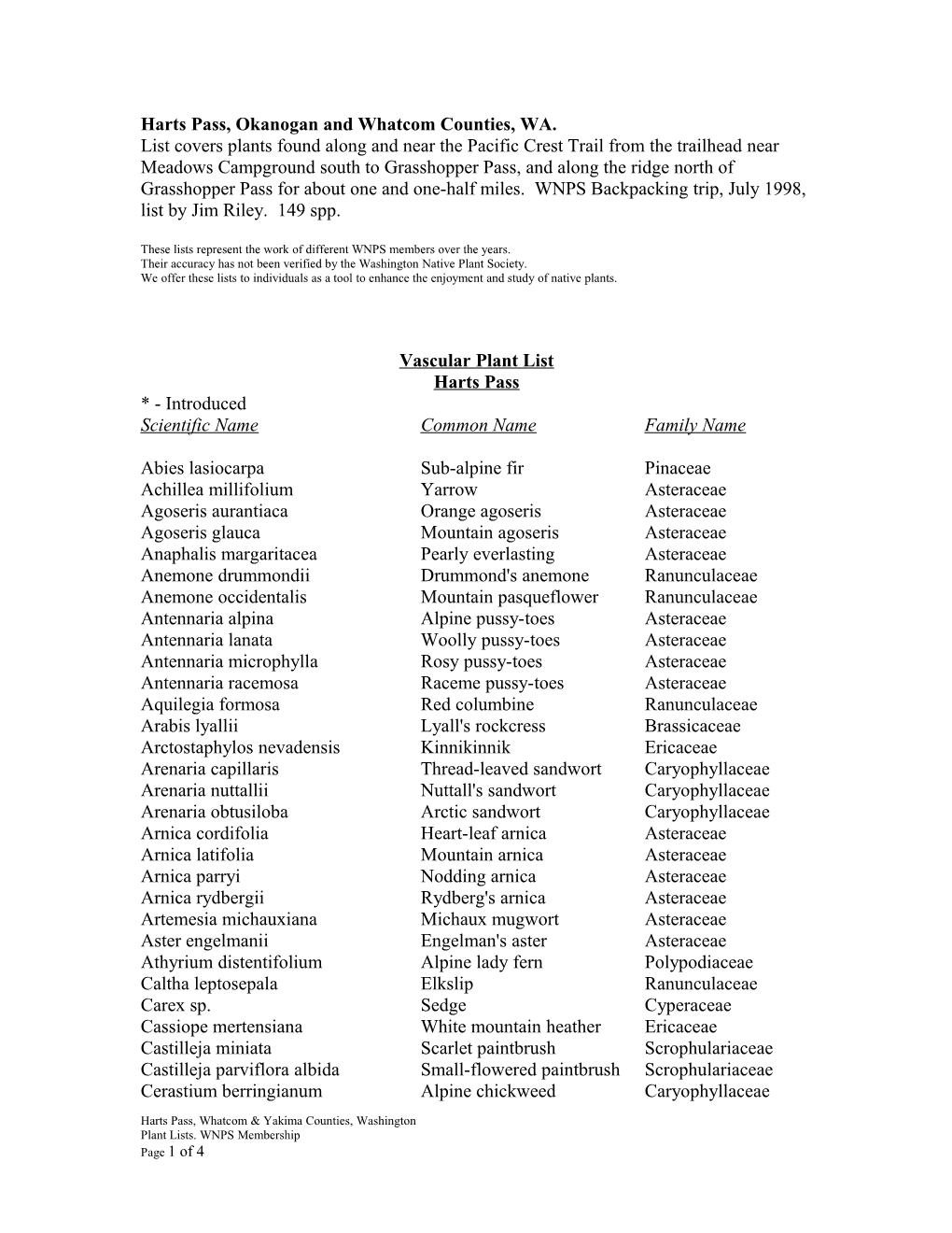 Vascular Plant List s6