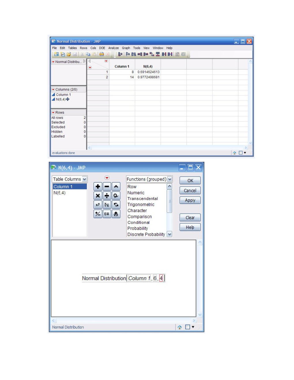 5.11 Using JMP. in This Section We Solve Some of the Examples by Using JMP