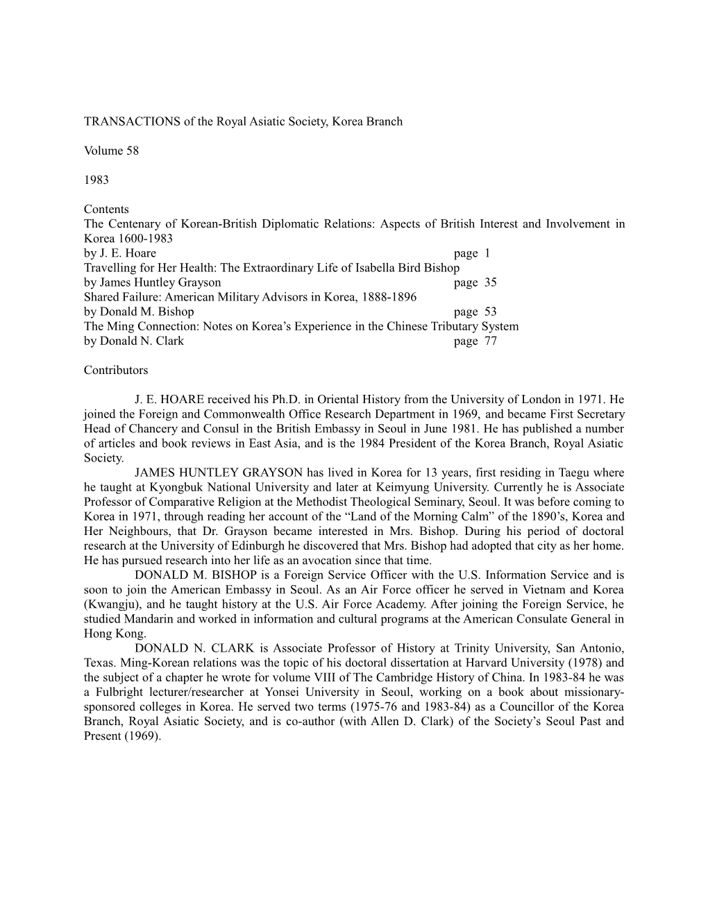 TRANSACTIONS of the Royal Asiatic Society, Korea Branch s2