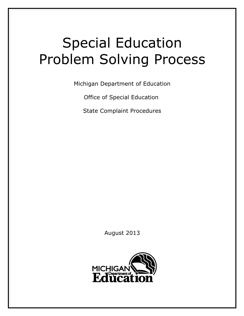 Special Education Problem Solving Process