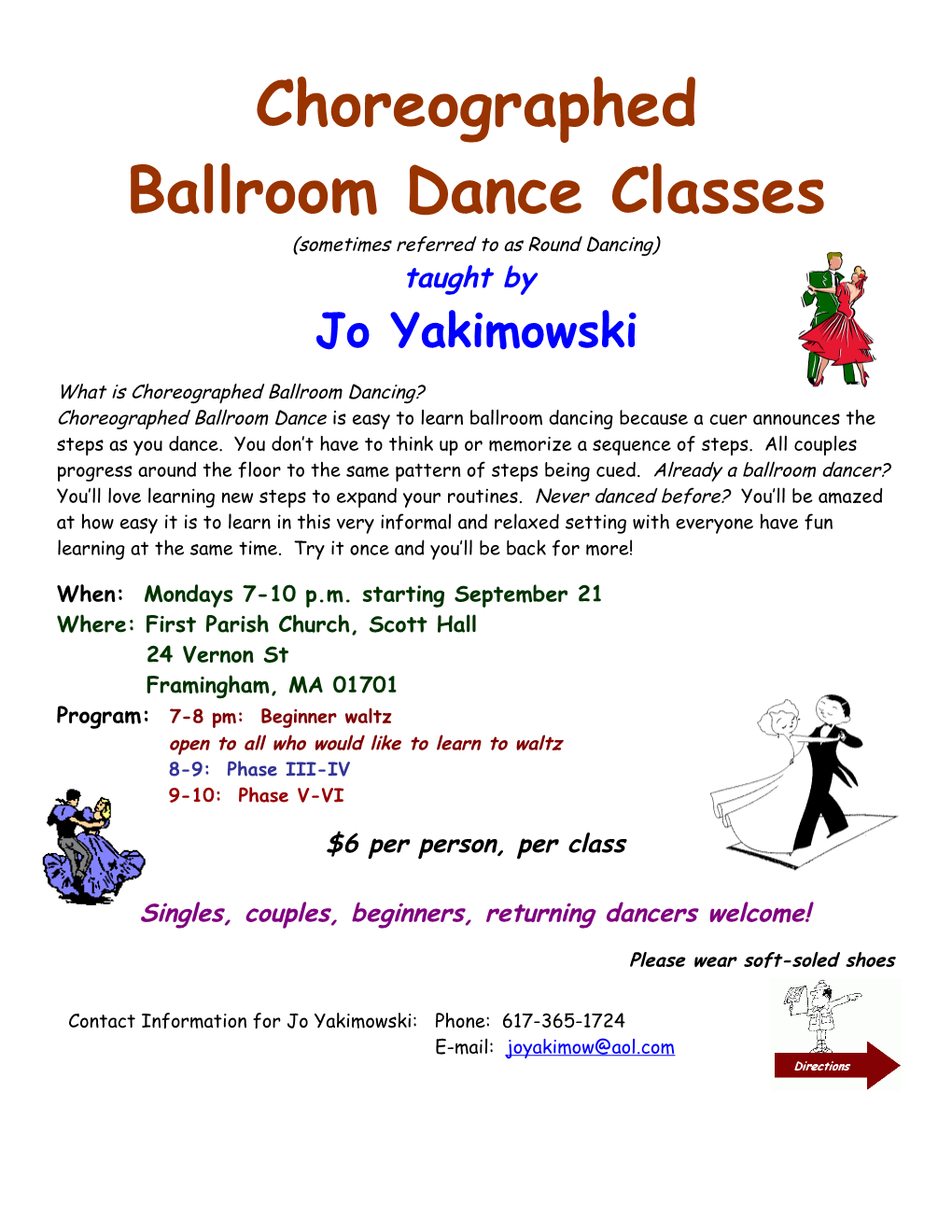 Choreographed Ballroom Dance Classes