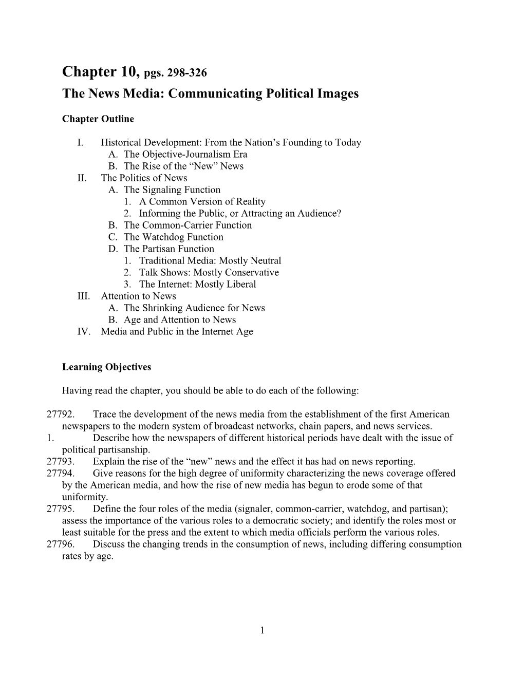 The News Media: Communicating Political Images