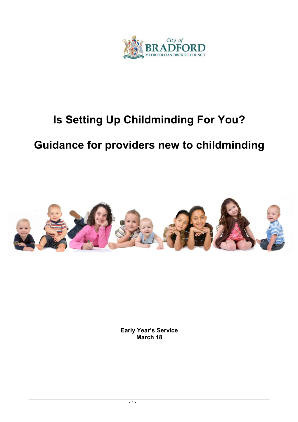 Guidance for Providers New to Childminding