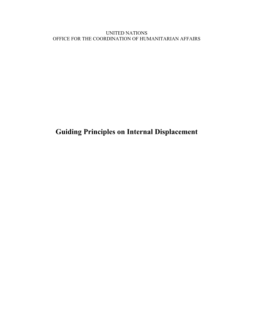 Guiding Principles on Internal Displacement