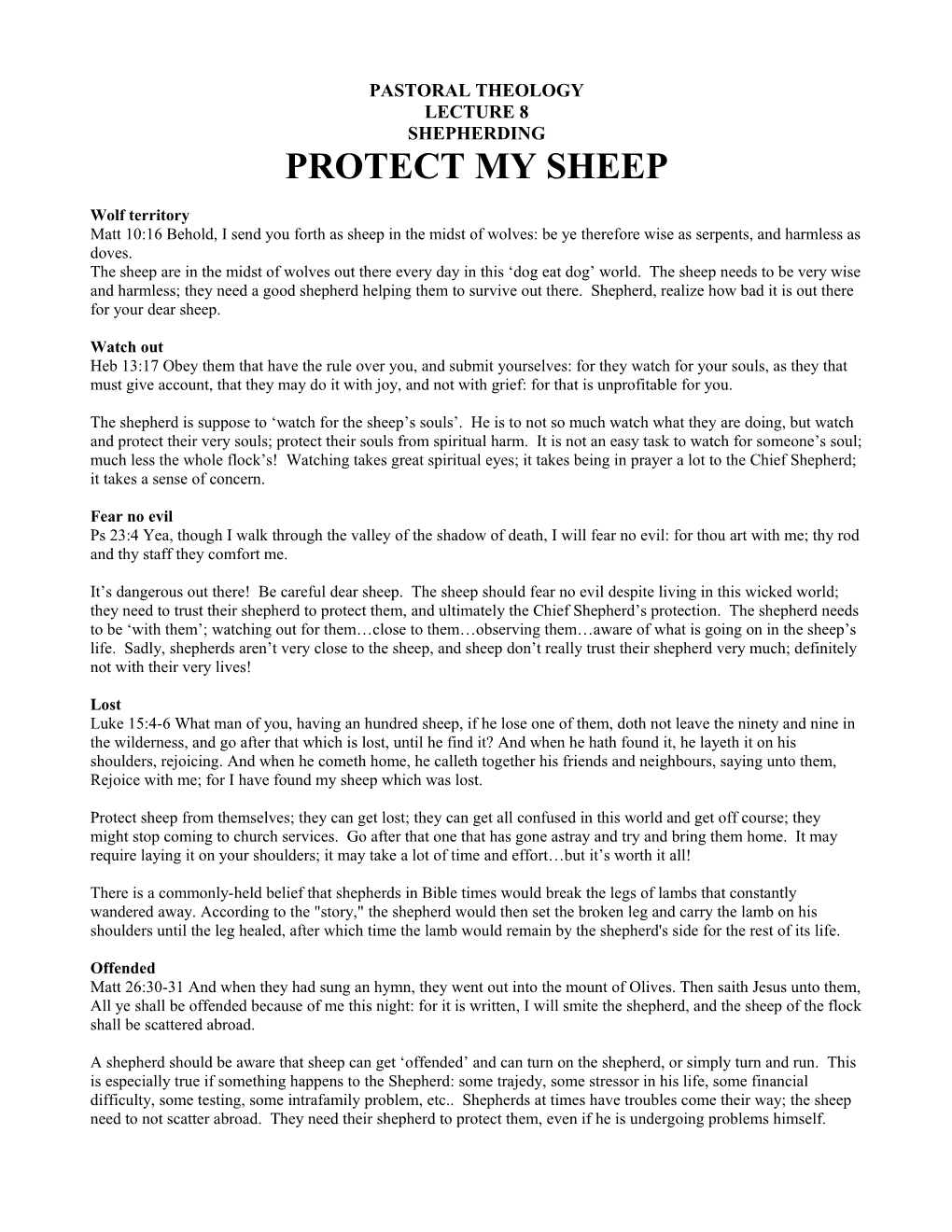 Protect My Sheep