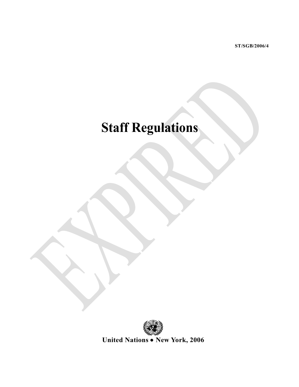 Staff Regulations