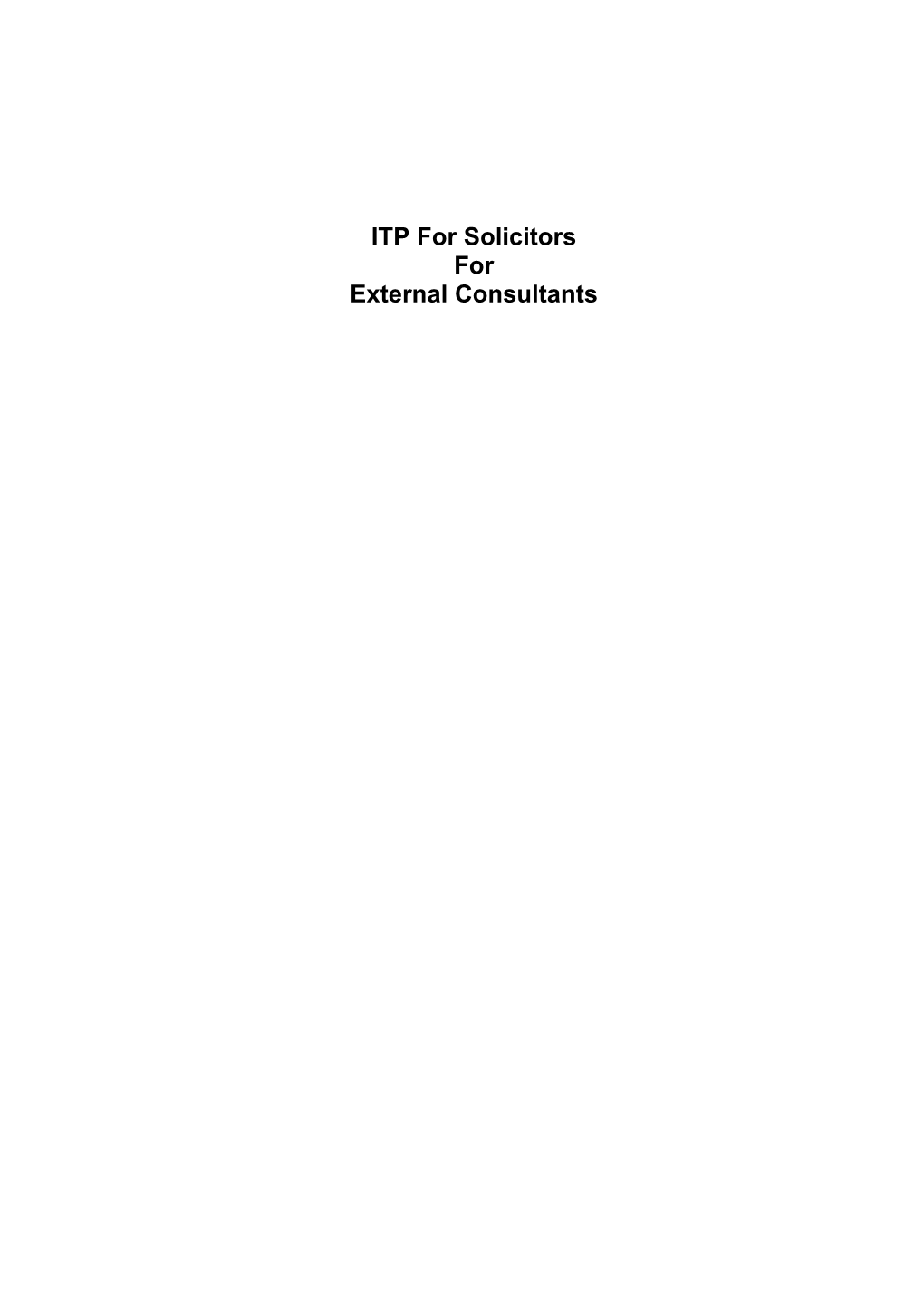 MN - ITP Solicitors External