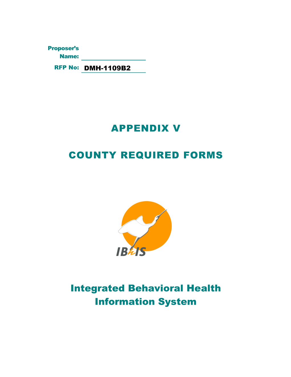 County Required Forms