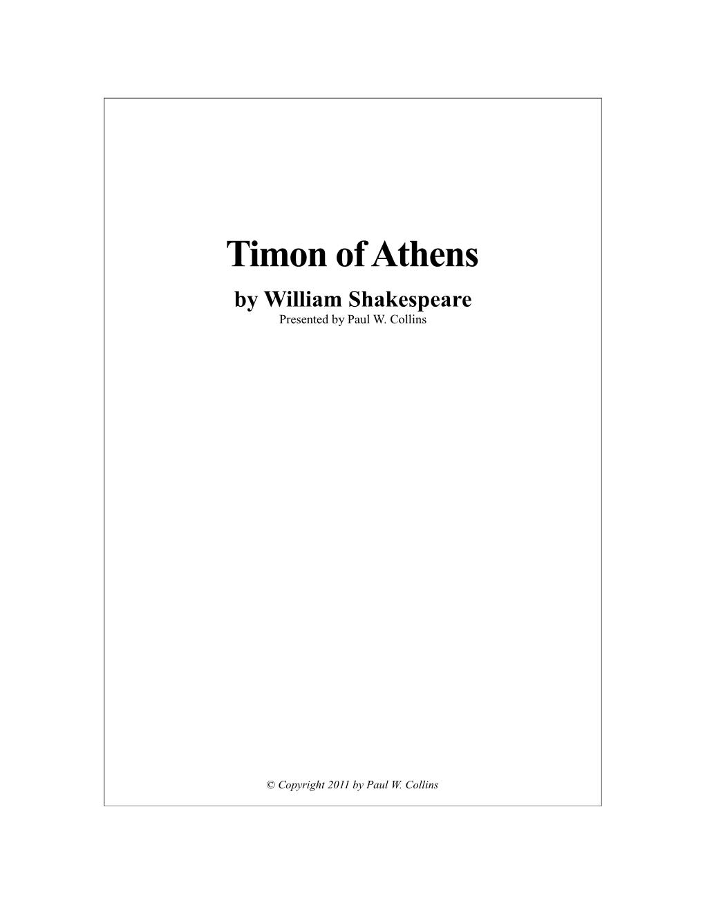 Timon of Athens