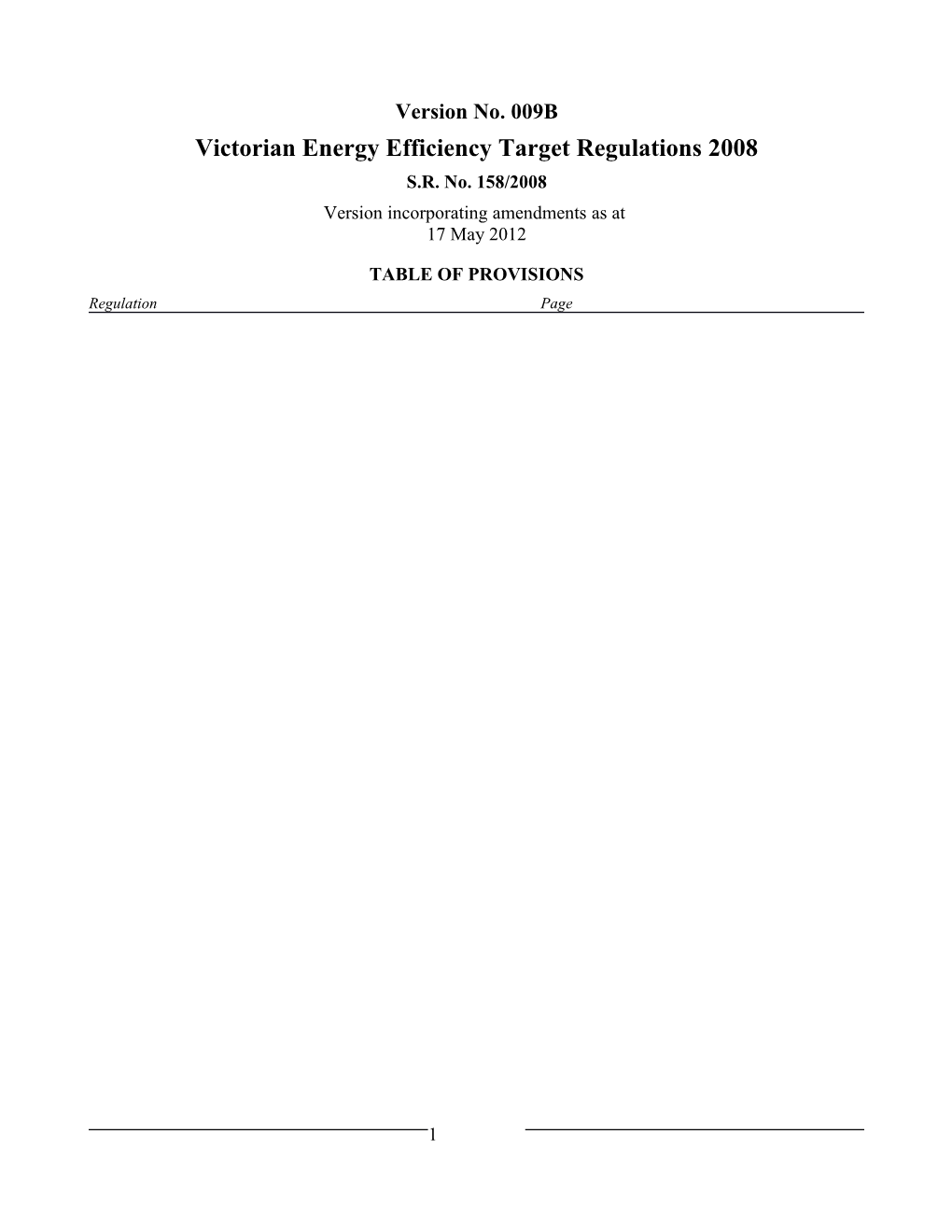 Victorian Energy Efficiency Target Regulations 2008