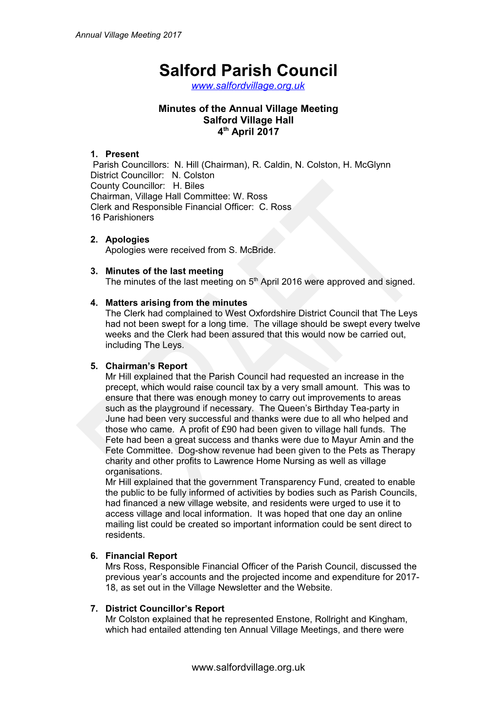 Minutes of the Annual Parish Meeting s1