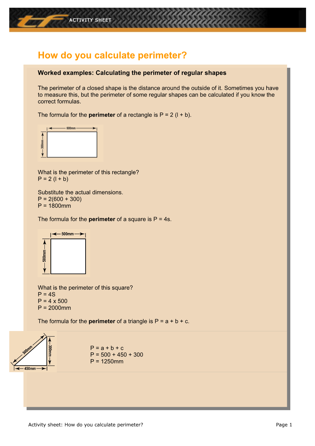 The Formula for the Perimeter of a Rectangle Is P = 2 (L + B)