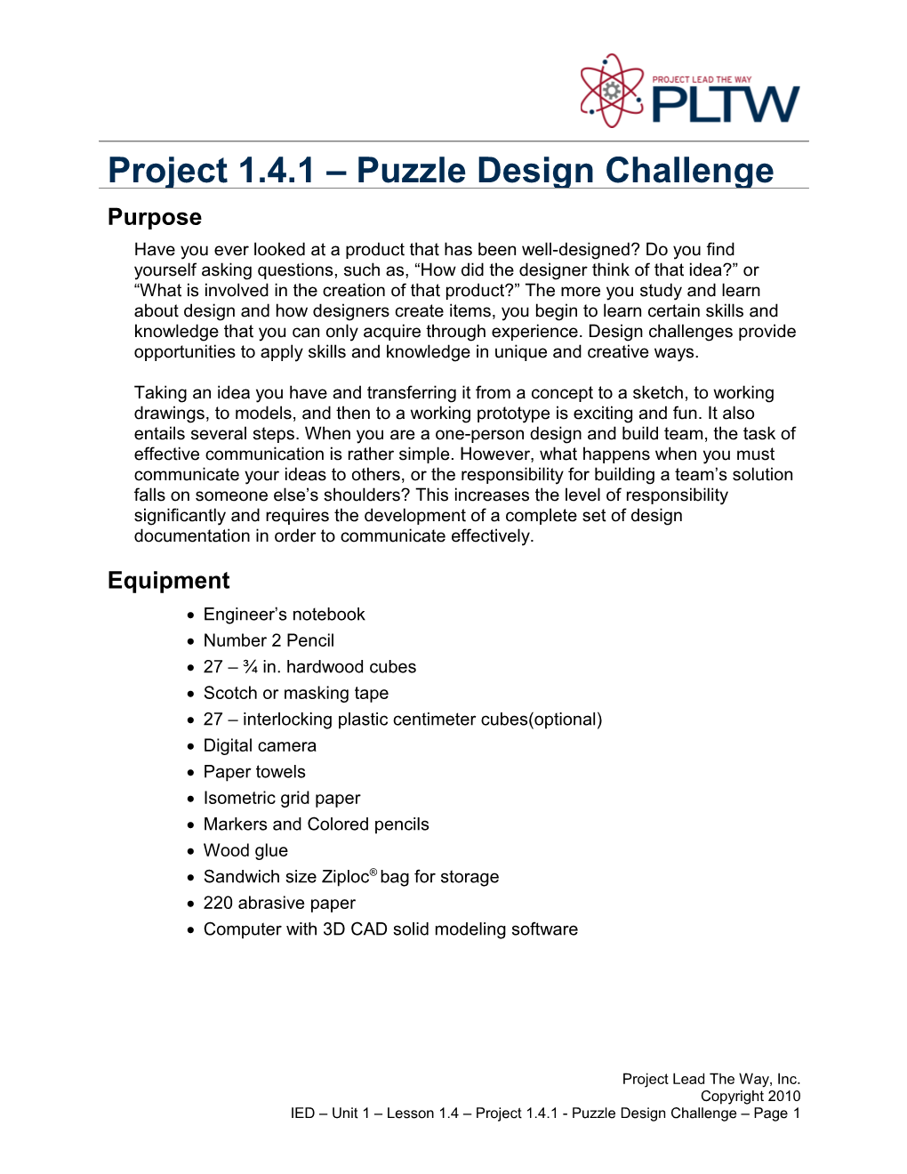 Project 1.4.1:Puzzle Design Challenge