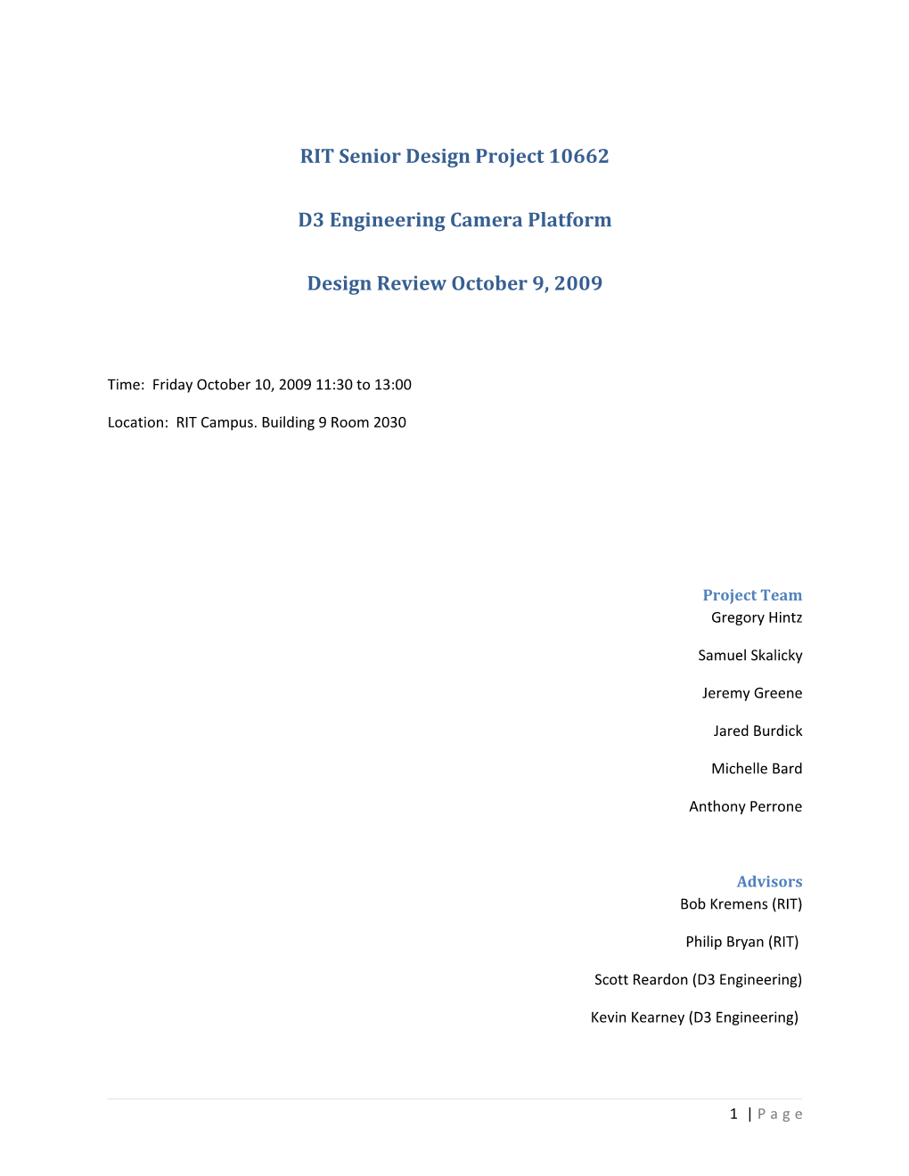 RIT Senior Design Project 10662