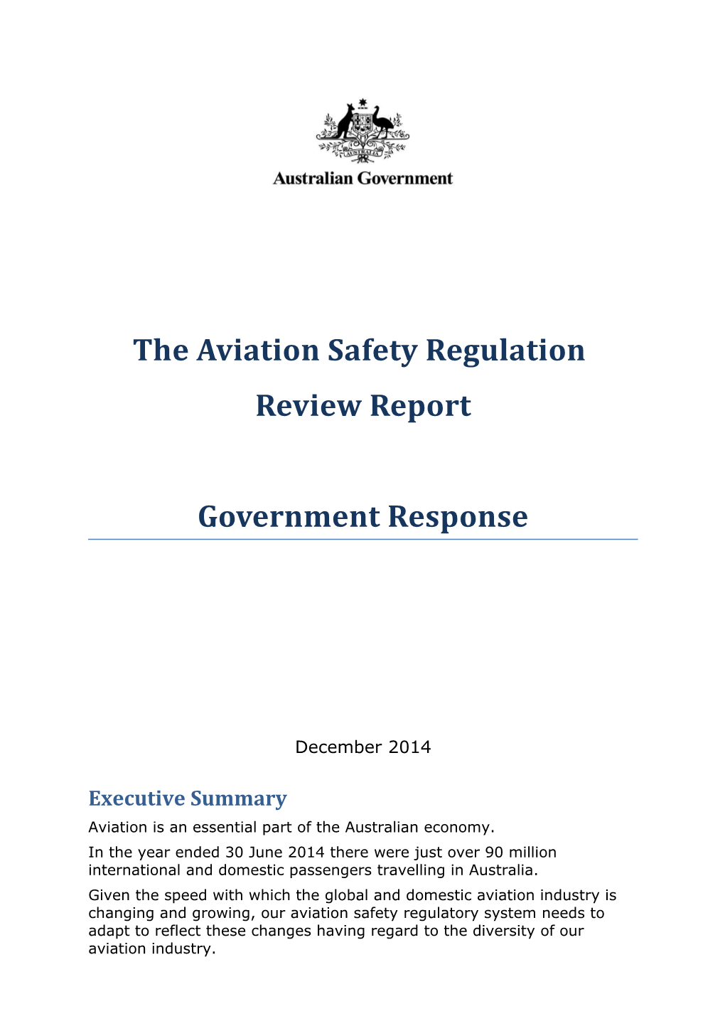 The Aviation Safety Regulation