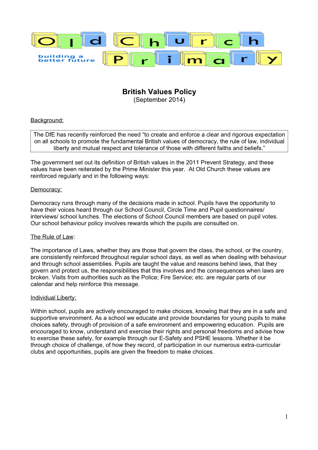 British Values Policy